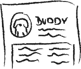 Buddy, der Hund der Marke Buddies